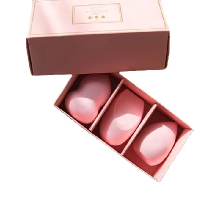  Customized Pink Beauty Sponge Cosmetic Case - Professional Makeup Packaging Gift Box