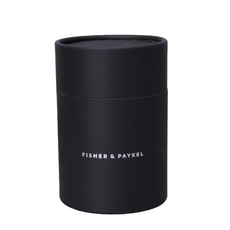  Wholesale Rolled Edge Black Kraft Paper Round Tube Boxes for Jar Packaging