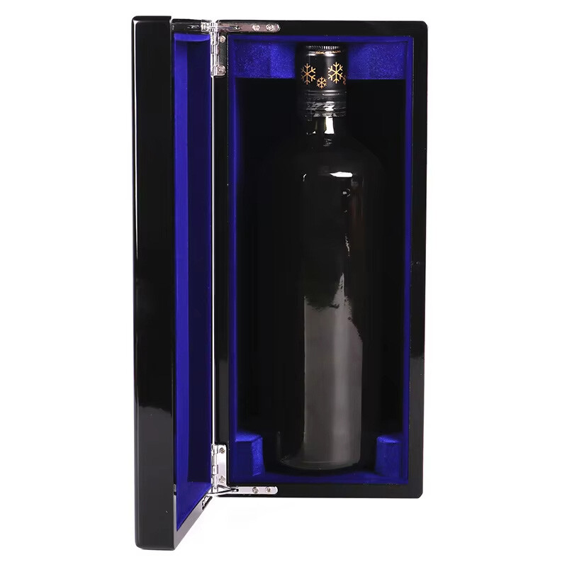  Custom Black Luxury Gift Packaging - Premium Wooden Wine Box