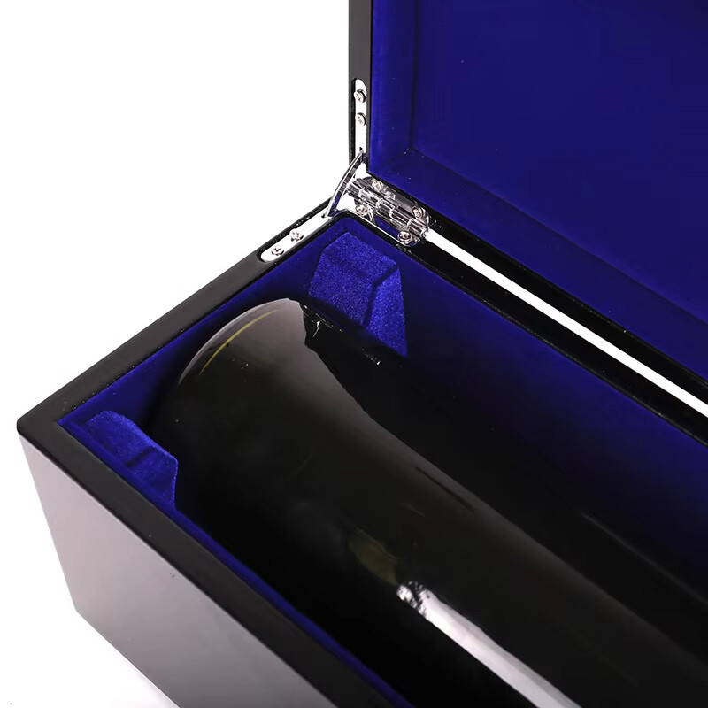  Custom Black Luxury Gift Packaging - Premium Wooden Wine Box