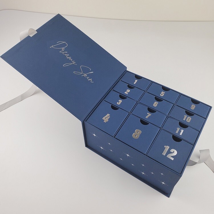 Custom 24 Days Christmas Advent Calendar Box for Women - Beauty & Makeup Countdown Gift with Drawers | Eco-Friendly Design