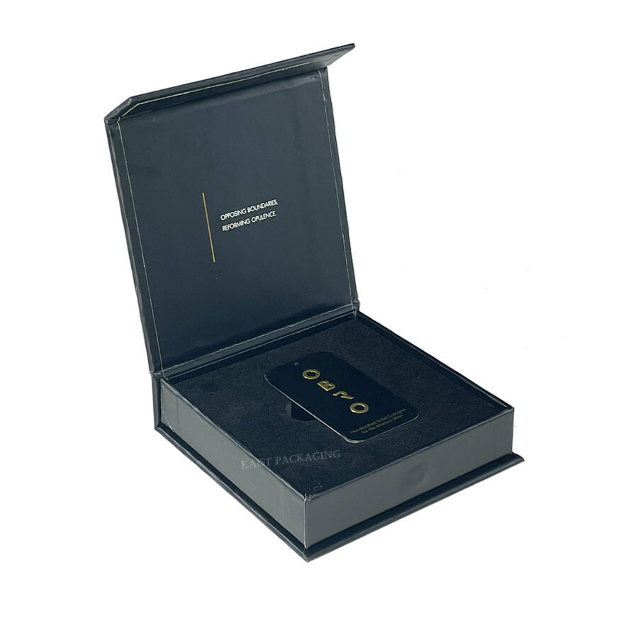  Custom Small Cardboard Magnetic Black Box Packaging for Men - Luxury & Premium Quality