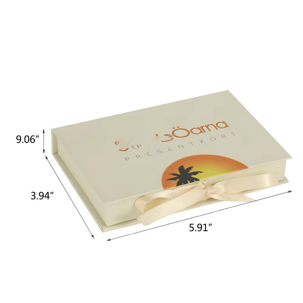  Custom Beige Wedding VIP Credit Business Card Packaging Gift Boxes - High-End Elegance for Special Occasions
