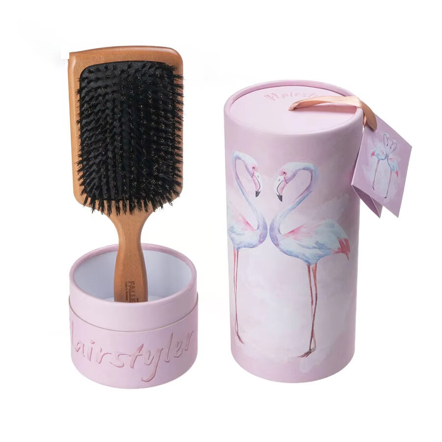  Custom Luxury Hair Brush Box - Round Cylinder Cardboard Packaging