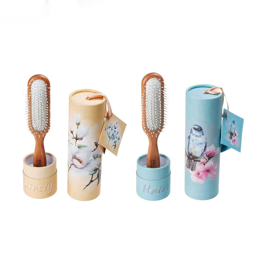  Custom Luxury Hair Brush Box - Round Cylinder Cardboard Packaging