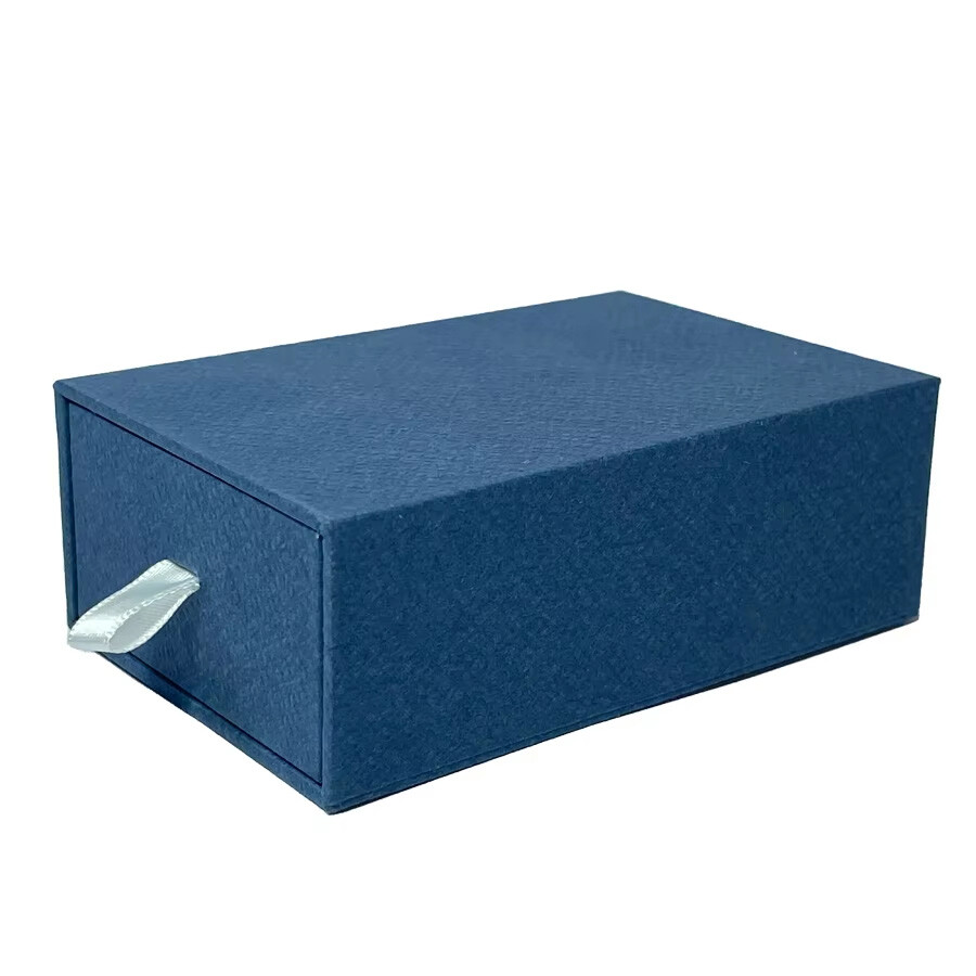  Custom Navy Blue Small Drawer Packaging Cardboard Craft Paper Gift Box