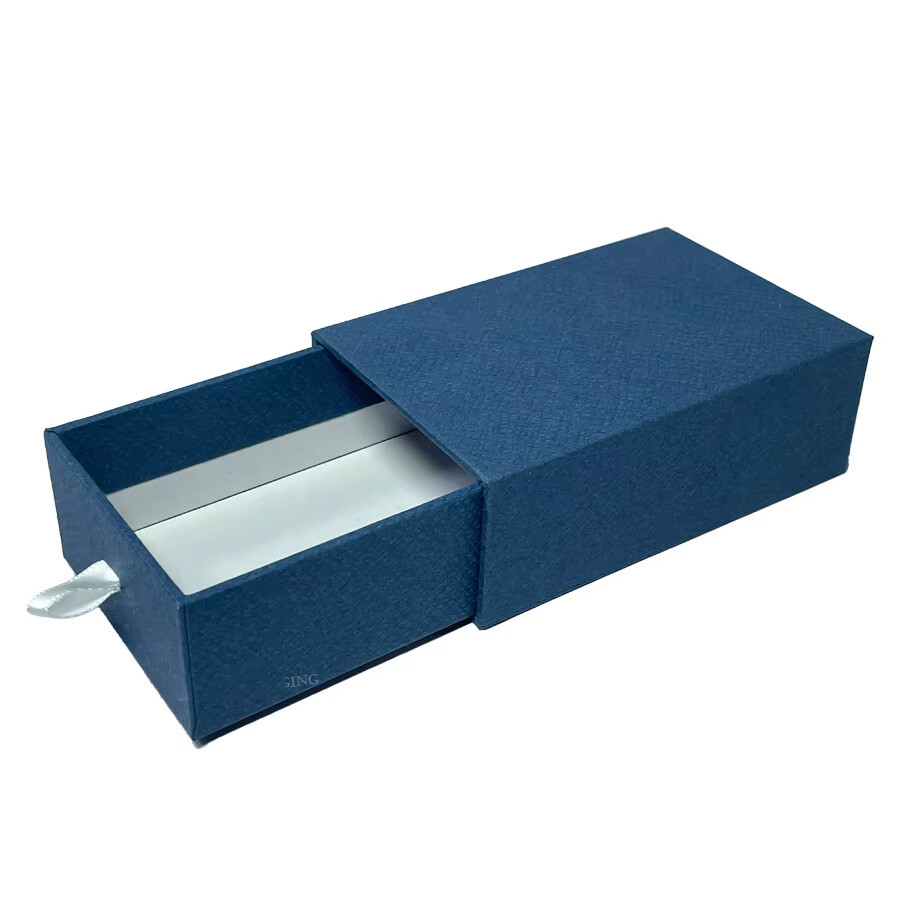  Custom Navy Blue Small Drawer Packaging Cardboard Craft Paper Gift Box