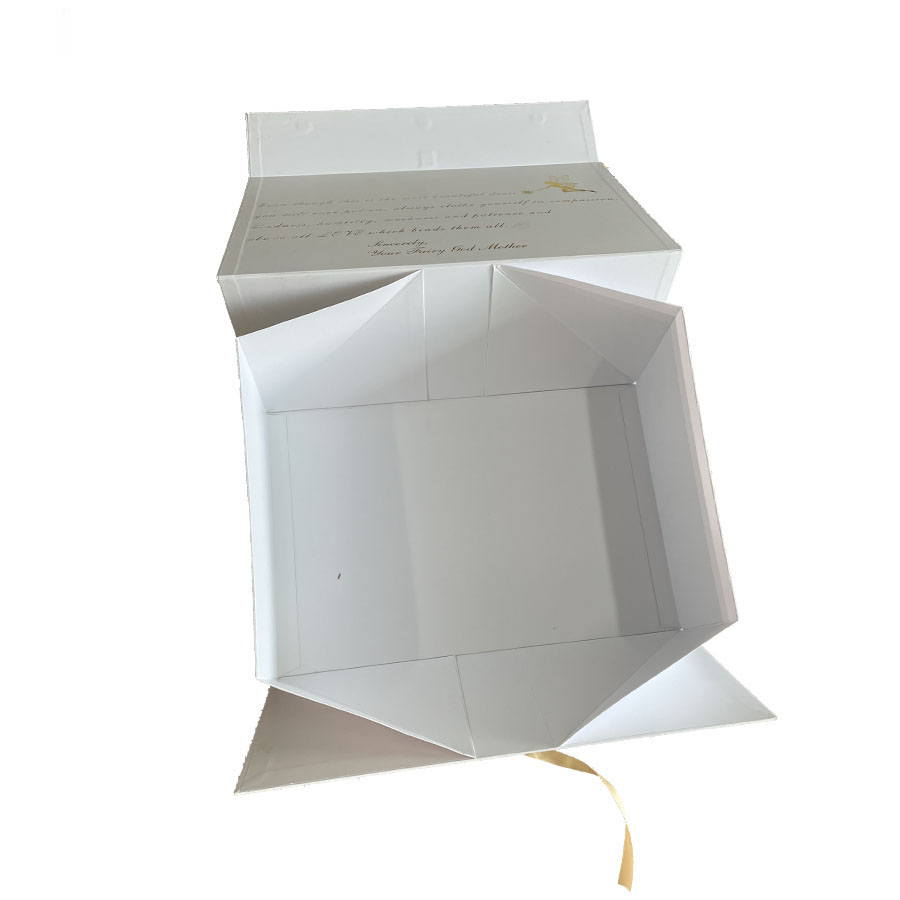  Custom Fold Magnetic Cardboard Wedding Dress Gown Packaging Box - Large Size