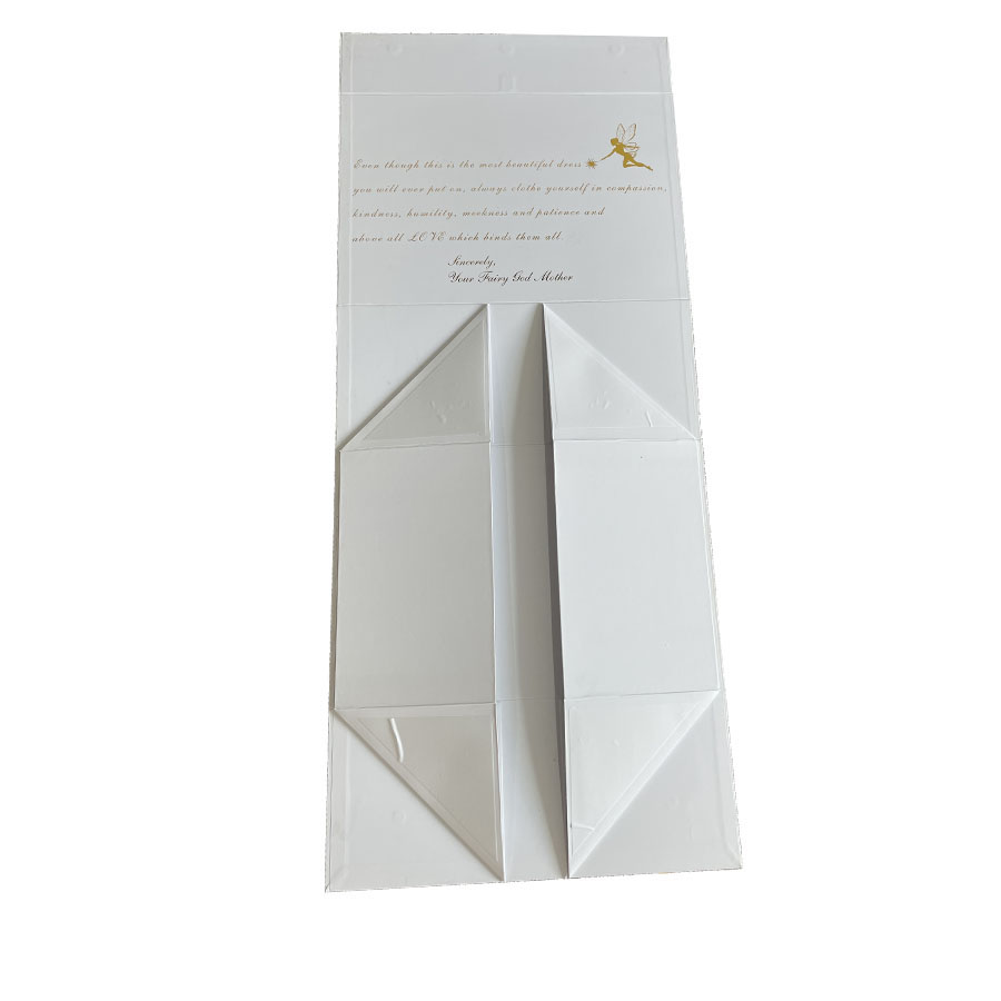  Custom Fold Magnetic Cardboard Wedding Dress Gown Packaging Box - Large Size