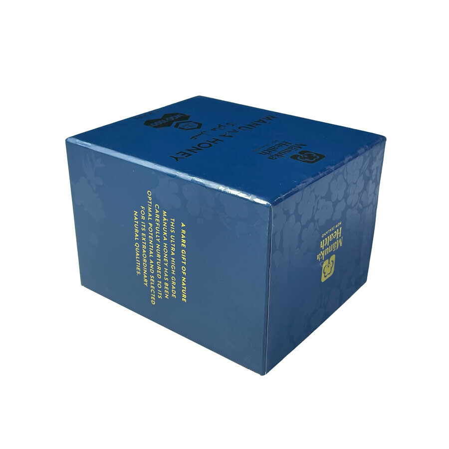  Custom Luxury Blue Cardboard Royal Honey Jar Gift Box with OEM Service