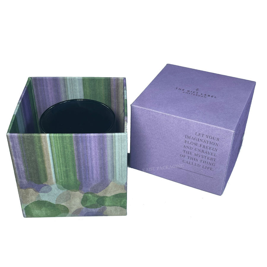  Custom Square Fabric Boxes with EVA Insert for Candle Packaging
