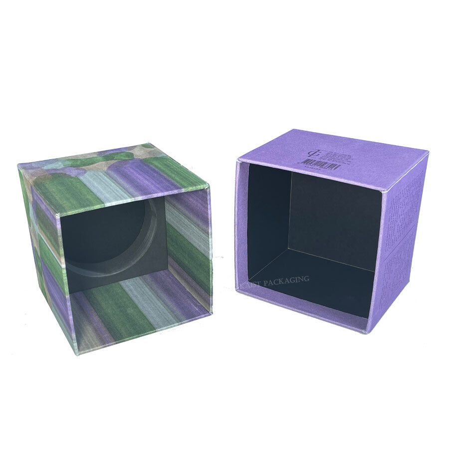  Custom Square Fabric Boxes with EVA Insert for Candle Packaging