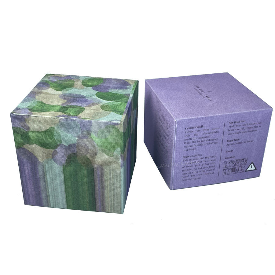  Custom Square Fabric Boxes with EVA Insert for Candle Packaging