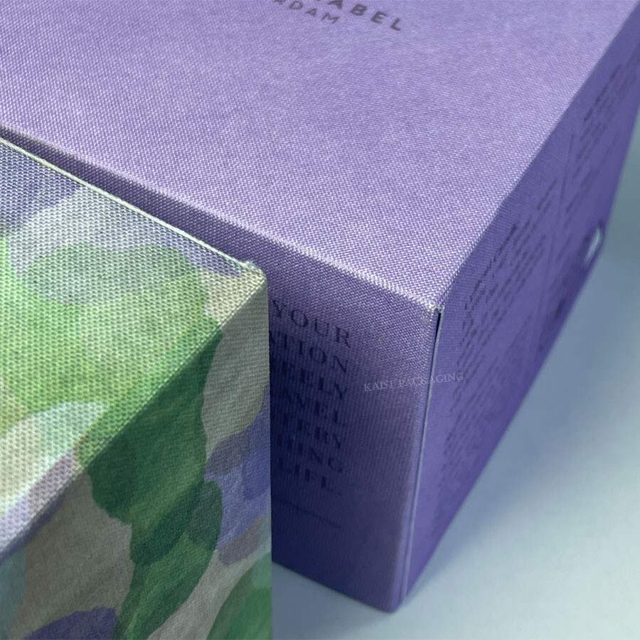  Custom Square Fabric Boxes with EVA Insert for Candle Packaging