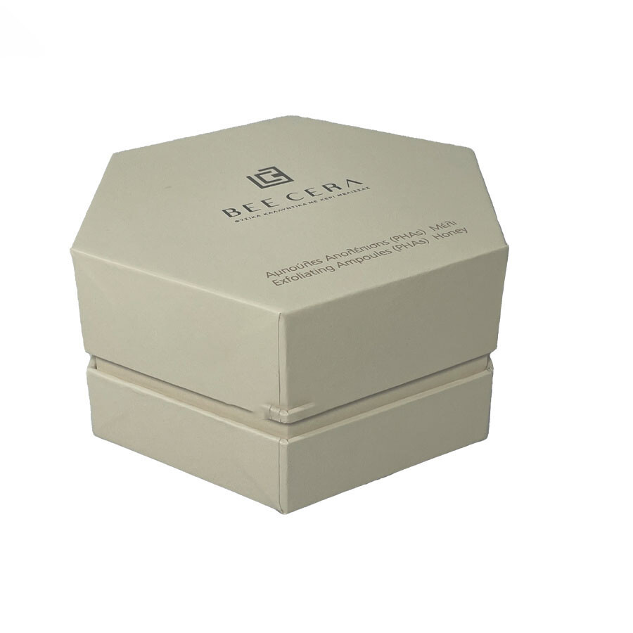  Custom Hexagon Shape Cosmetic Packaging Paper Box for Skin Care Products