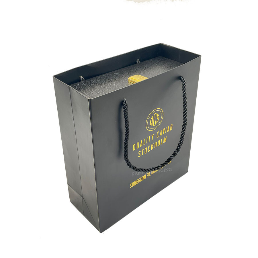 Custom Luxury Black Caviar Gift Box with LCD Display Video Feature