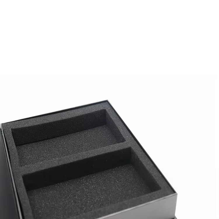  Customized Black Electronics Paper Packaging Rigid Box with Foam for Secure Shipping