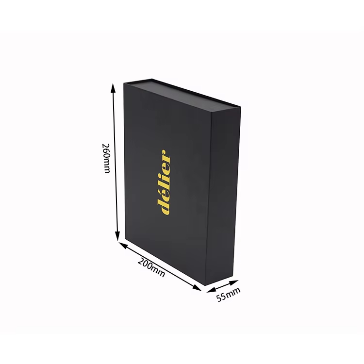  Customized Black Electronics Paper Packaging Rigid Box with Foam for Secure Shipping
