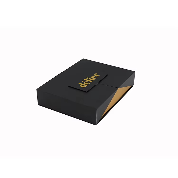  Custom High-Quality Black Gift Boxes with Magnetic Closure for Wholesale