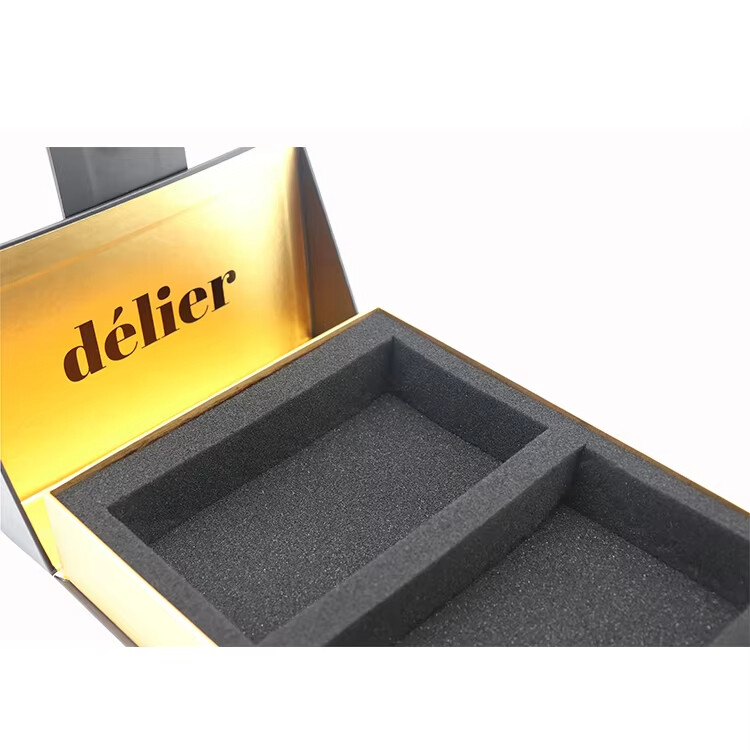  Custom High-Quality Black Gift Boxes with Magnetic Closure for Wholesale