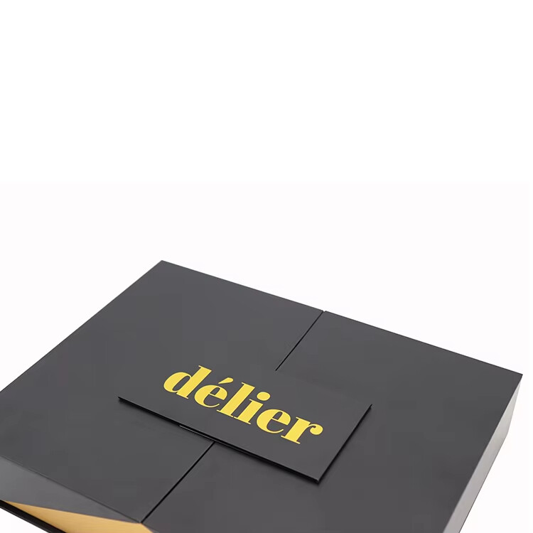  Custom High-Quality Black Gift Boxes with Magnetic Closure for Wholesale