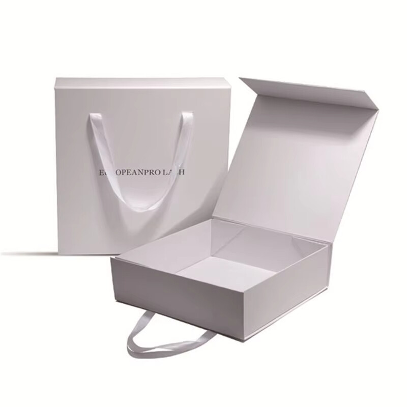  Luxury Large Cardboard Magnetic Folding Hat Box with Ribbon - Custom & Eco-Friendly