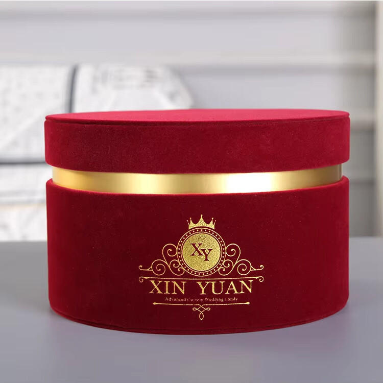  High-Quality Wholesale Custom Round Luxury Velvet Flower Boxes for Sale