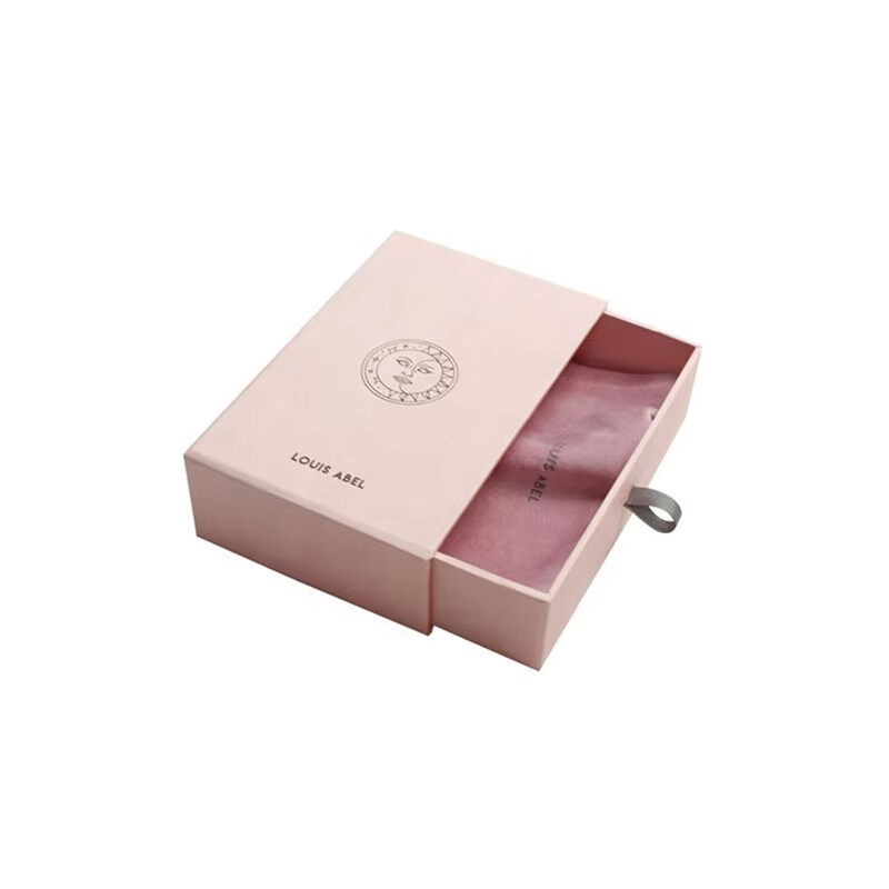  Custom Luxury Pink Cardboard Drawer Jewelry Gift Box - High-End Packaging Solution