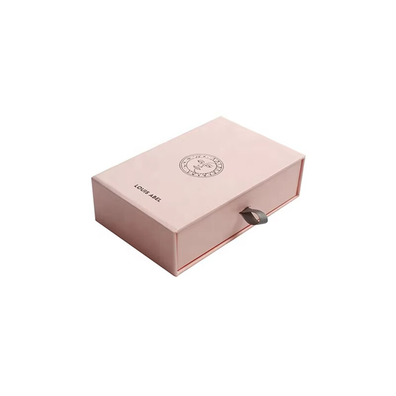  Custom Luxury Pink Cardboard Drawer Jewelry Gift Box - High-End Packaging Solution