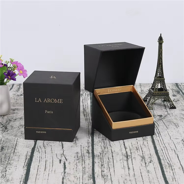  Wholesale Custom Rigid Cardboard Square Paper Candle Boxes with OEM Service