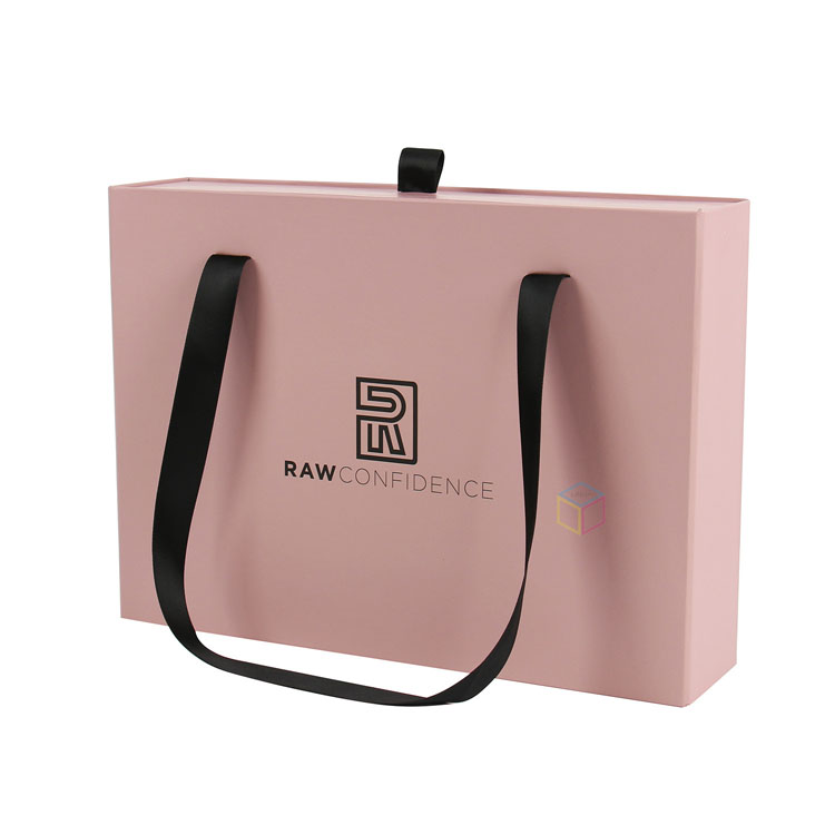  Custom Pink Rigid Sliding Drawer Packaging Boxes for Hair Extensions - High-Quality & Eco-Friendly