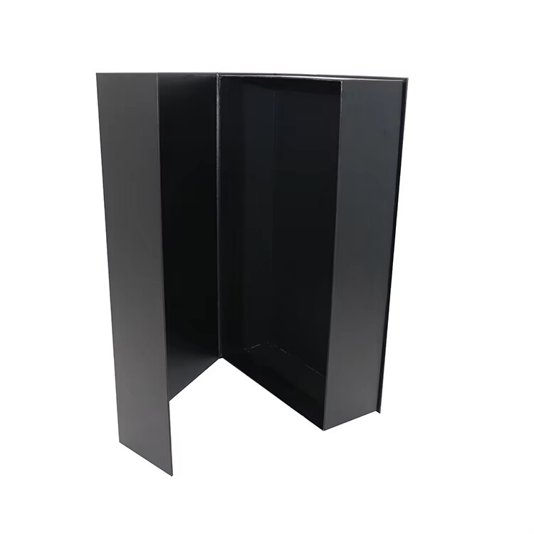  Custom Luxury Magnetic Black Cardboard Wine Glass Packaging Boxes