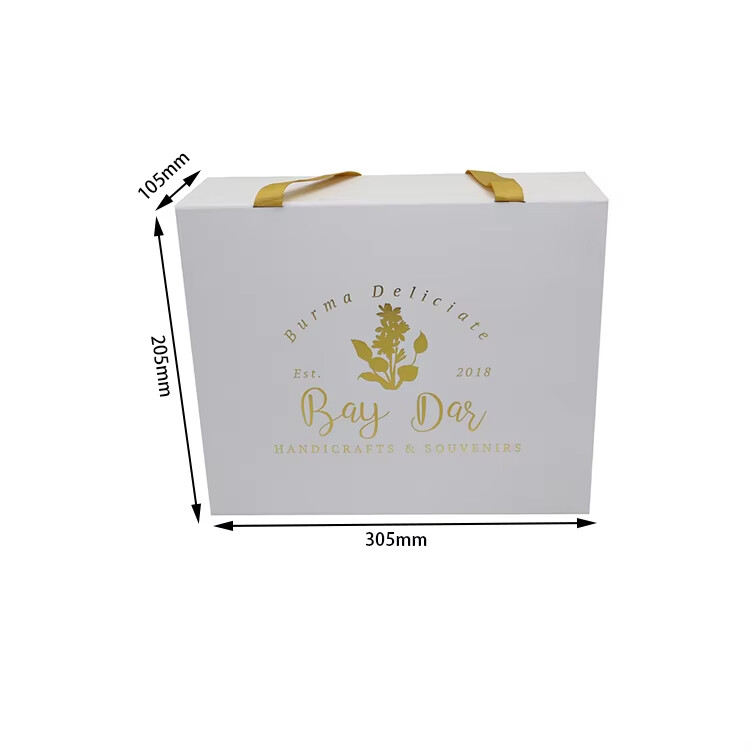  Custom Magnetic Foldable Clothing Packaging Box with Ribbon - Eco-Friendly & Fashionable Design