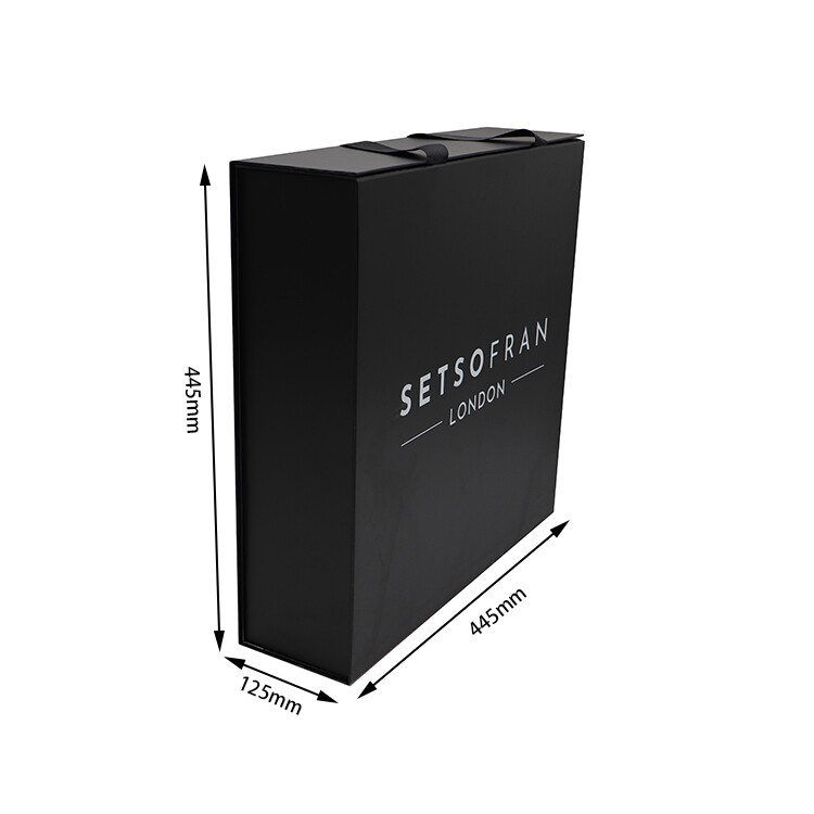  Custom Matte Black Magnetic Close Folding Plain Hat Boxes for Stylish Storage