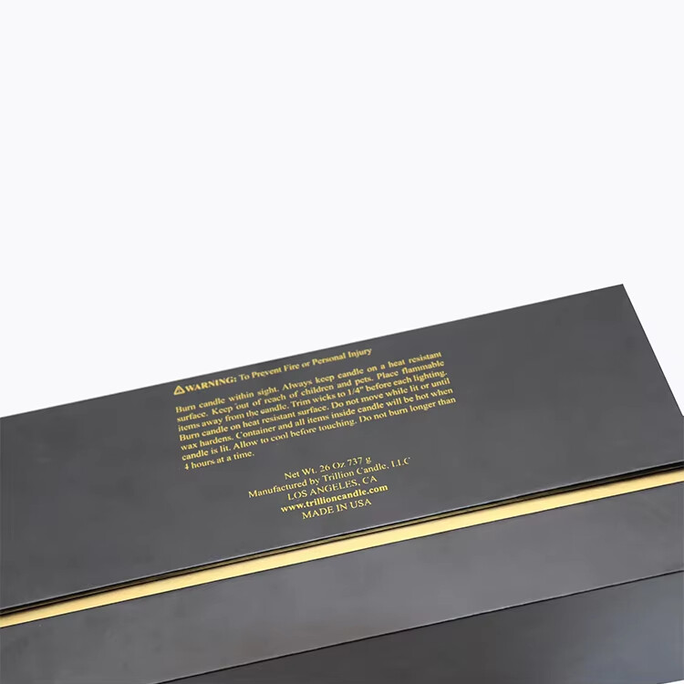  Luxury Rigid Square Matte Black Candle Boxes Packaging with Customized Options