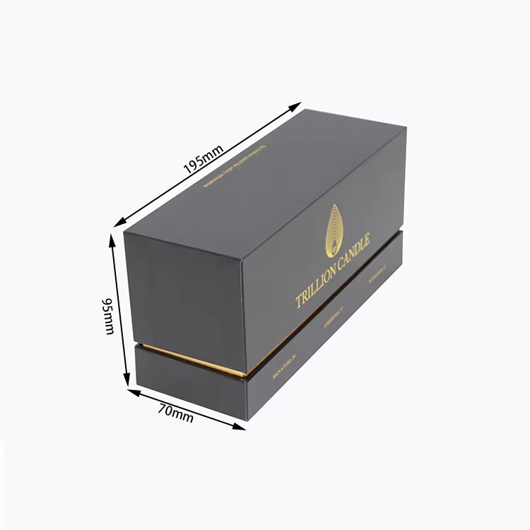  Luxury Rigid Square Matte Black Candle Boxes Packaging with Customized Options