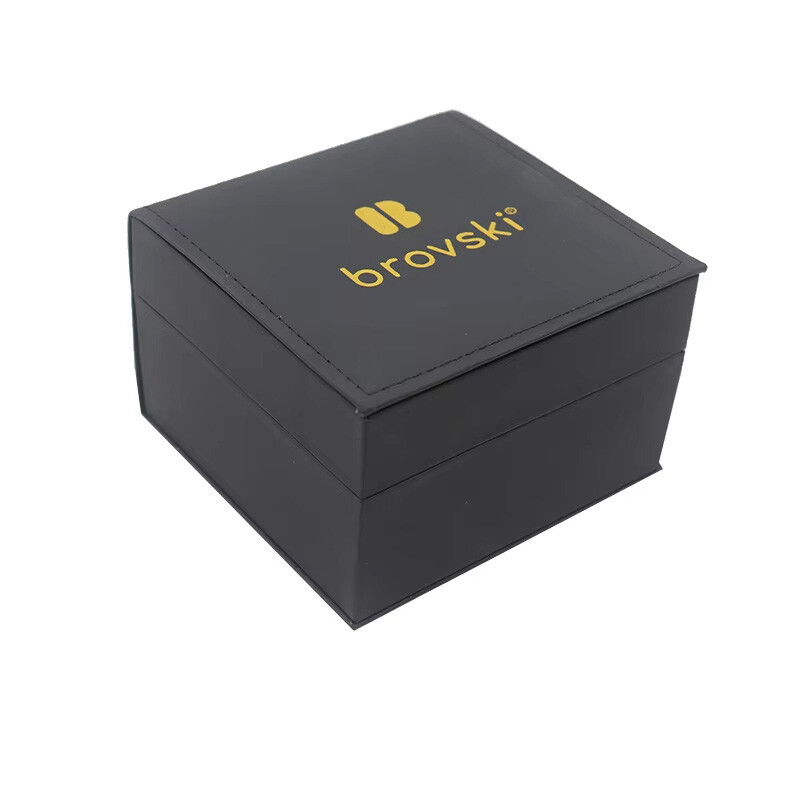  Custom Luxury Matte Black PU Leather Watch Box Packaging - High-End Watch Box Supplier