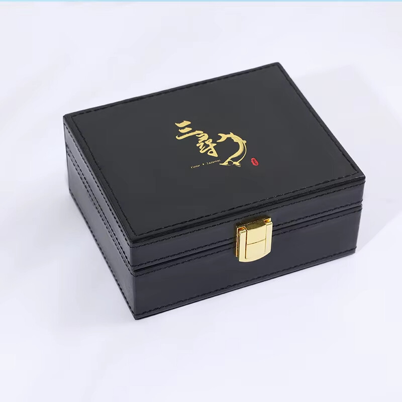  Custom Luxury Caviar Gift Packaging - Black Display Box with Ice Gel Compartment