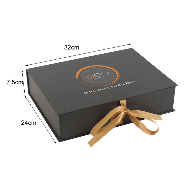  Custom Luxury Black Wig Boxes with Personalized Logo for Premium Packaging