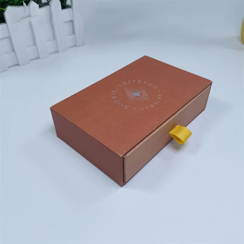  Custom Luxury Rigid Paper Drawer Style Jewelry Box Packaging - Elegant & Eco-Friendly Design
