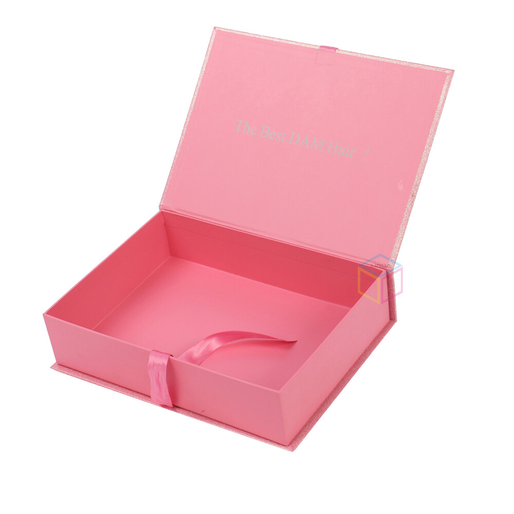  Custom Luxury Magnetic Virgin Hair Extension Glitter Gift Box - High-End Packaging Solution