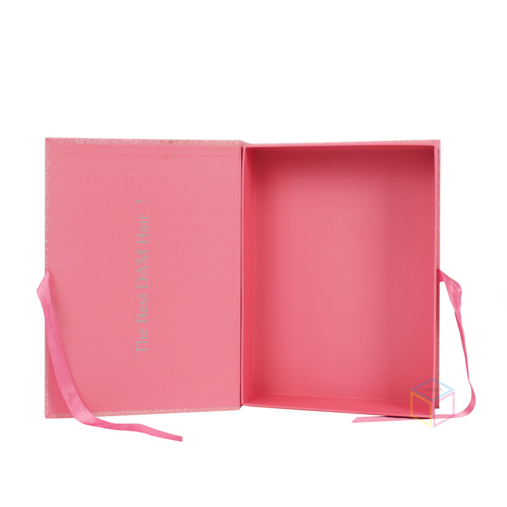  Custom Luxury Magnetic Virgin Hair Extension Glitter Gift Box - High-End Packaging Solution