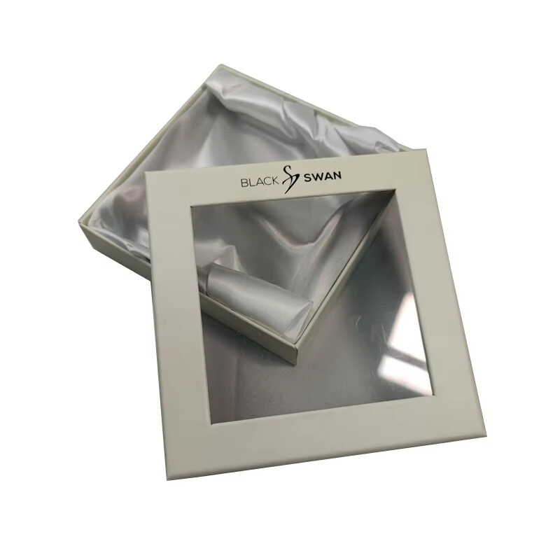  Custom Logo Printed Gift Boxes with Clear PVC Window - Eco-Friendly Packaging Solution