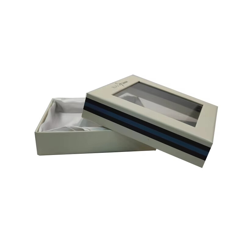  Custom Logo Printed Gift Boxes with Clear PVC Window - Eco-Friendly Packaging Solution