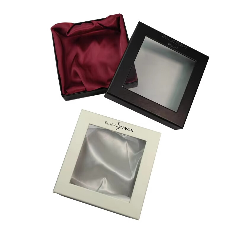  Custom Logo Printed Gift Boxes with Clear PVC Window - Eco-Friendly Packaging Solution
