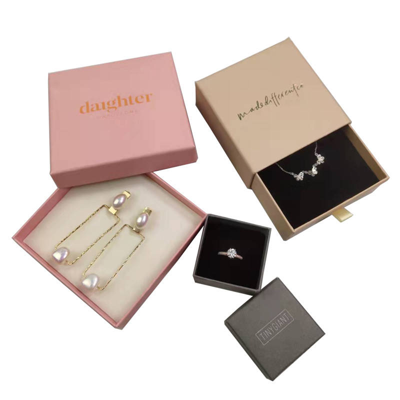  Custom Luxury Wholesale Jewelry Packaging Boxes - Wedding Rings, Necklaces, Earrings with Sliding Cardboard Design