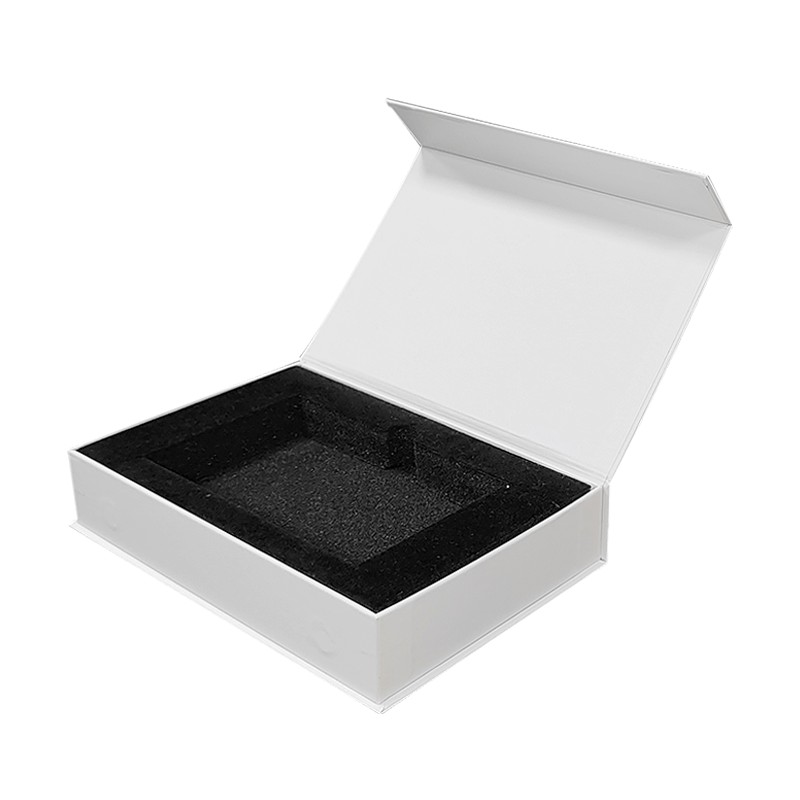 主图_001.png Custom White Book-Shaped Cardboard Gift Box with Magnetic Flap Closure