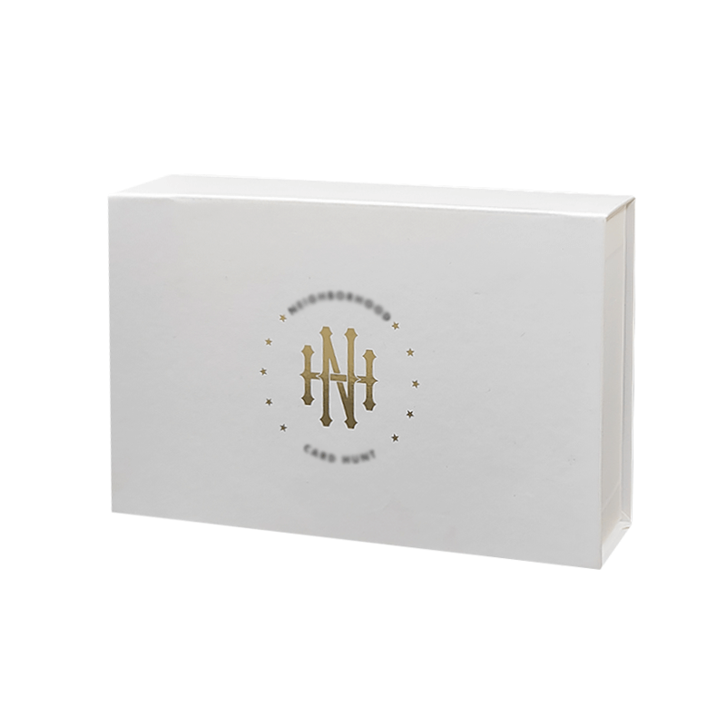 Custom White Book-Shaped Cardboard Gift Box with Magnetic Flap Closure