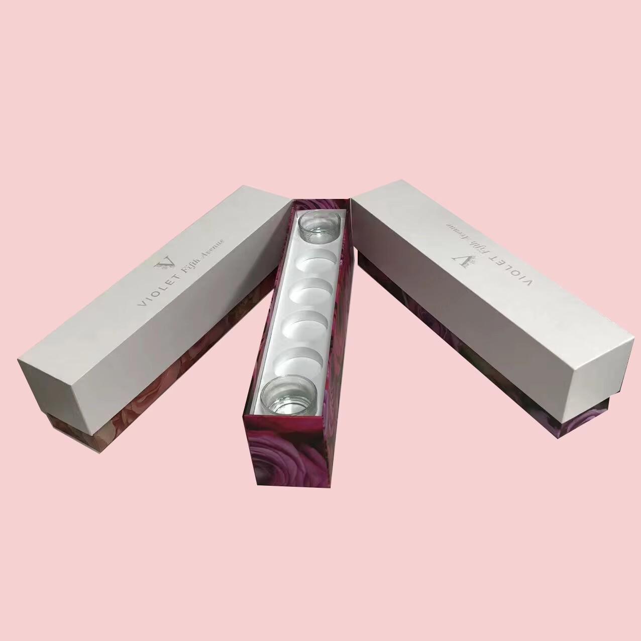 Customized Luxury Oval Candle Packaging Box with Square Rigid Paper Cardboard Logo Matte Lid and Base