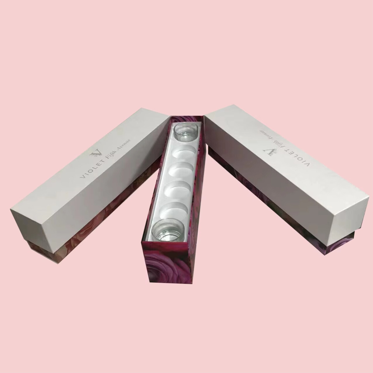 Customized Luxury Oval Candle Packaging Box with Square Rigid Paper Cardboard Logo Matte Lid and Base